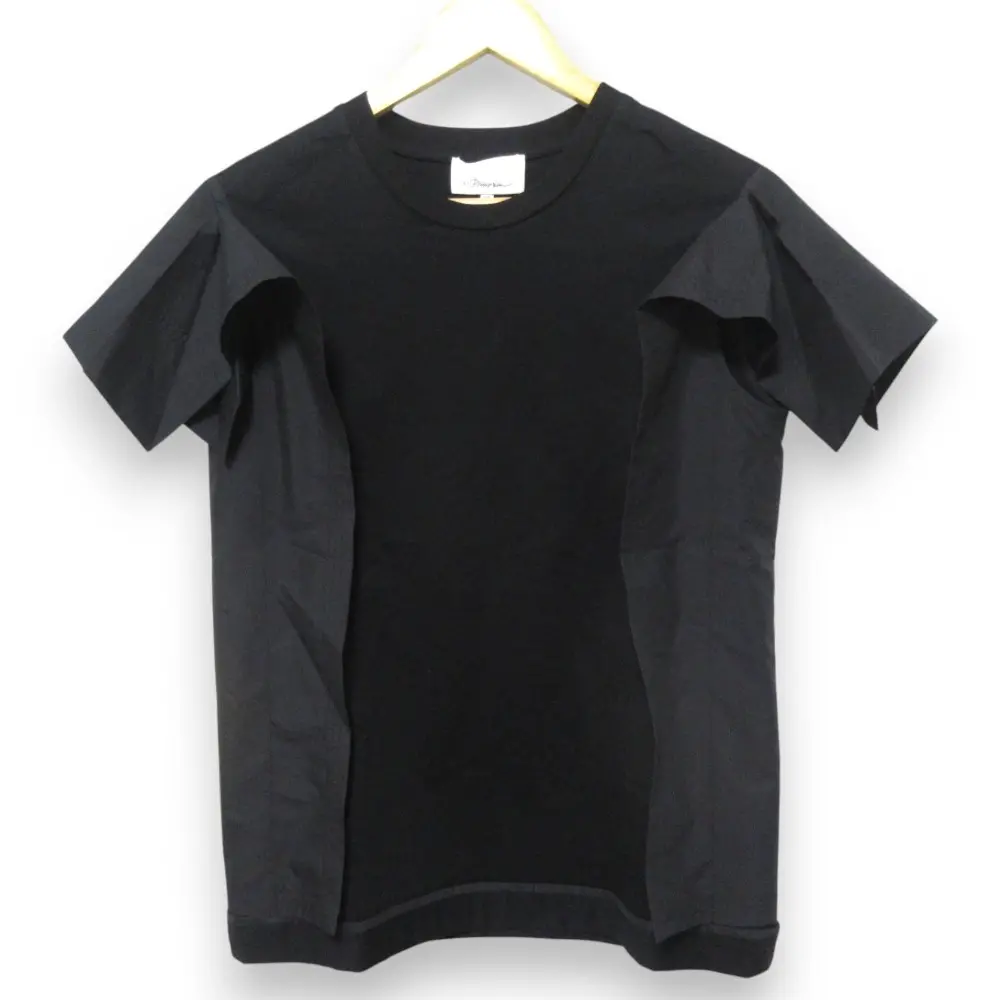 3.1 Phillip Lim 3.1フィリップリム ショートスリーブ ドッキング ブラウス カットソー XSサイズ ブラック