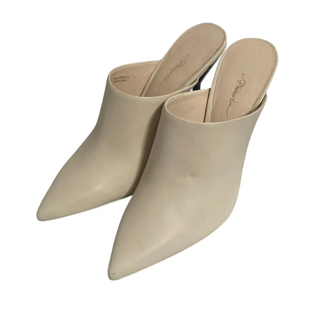 3.1 Phillip Lim 3.1フィリップリム ポインテッドトゥ ハイヒール ミュール サンダル サイズ39 約26cm アイボリー