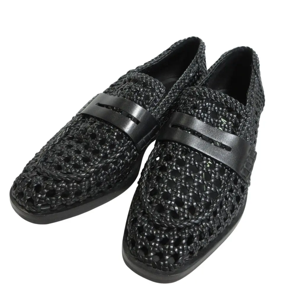 3.1 Phillip Lim 3.1フィリップリム Alexa Woven Loafers メッシュローファー シューズ 38 24.0cm相当 ブラック