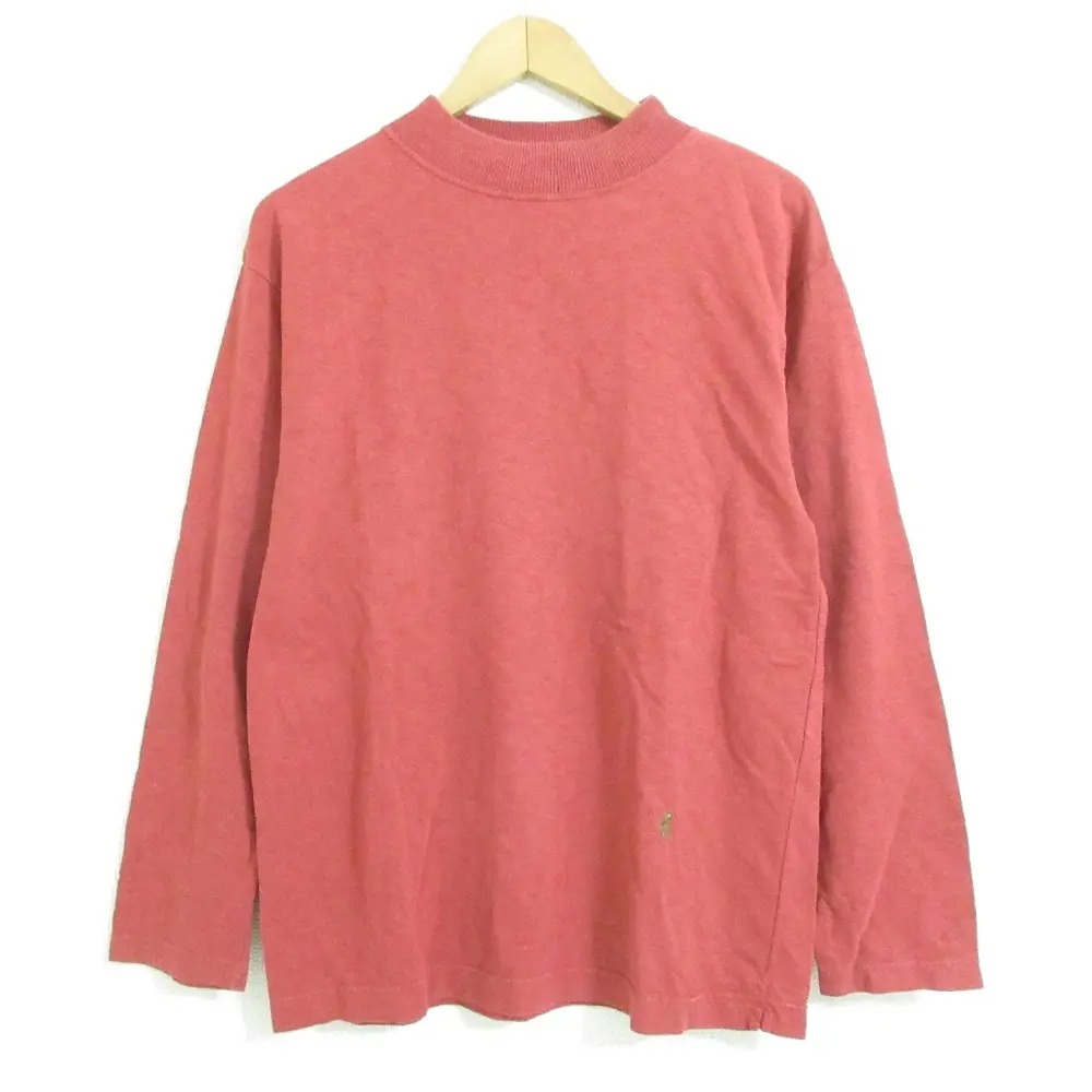 45R フォーティファイブアール 45周年 45色の908ヨックネックTシャツ タツノオトシゴ刺繍 長袖 プルオーバー カットソー レッド