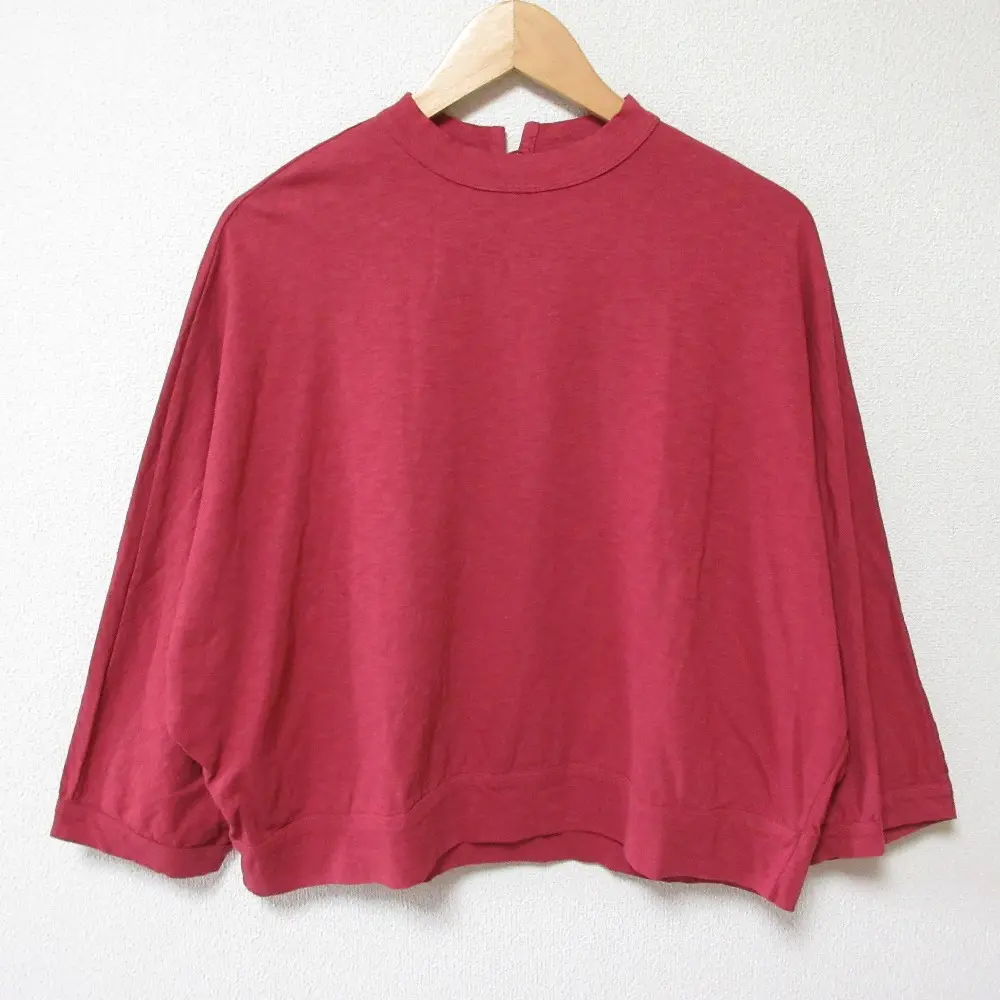 45R フォーティーファイブアール R刺繡 ドルマンスリーブ カットソー Tシャツ プルオーバー レッド