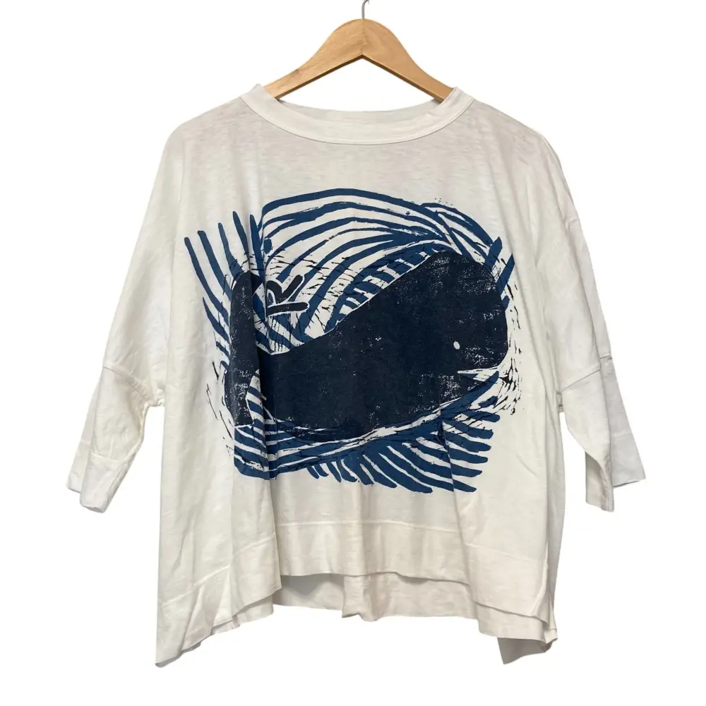 45R フォーティーファイブアール 海ものがたりのプリントビッグTシャツ ポコちゃん ワイドカットソー 0 ホワイト