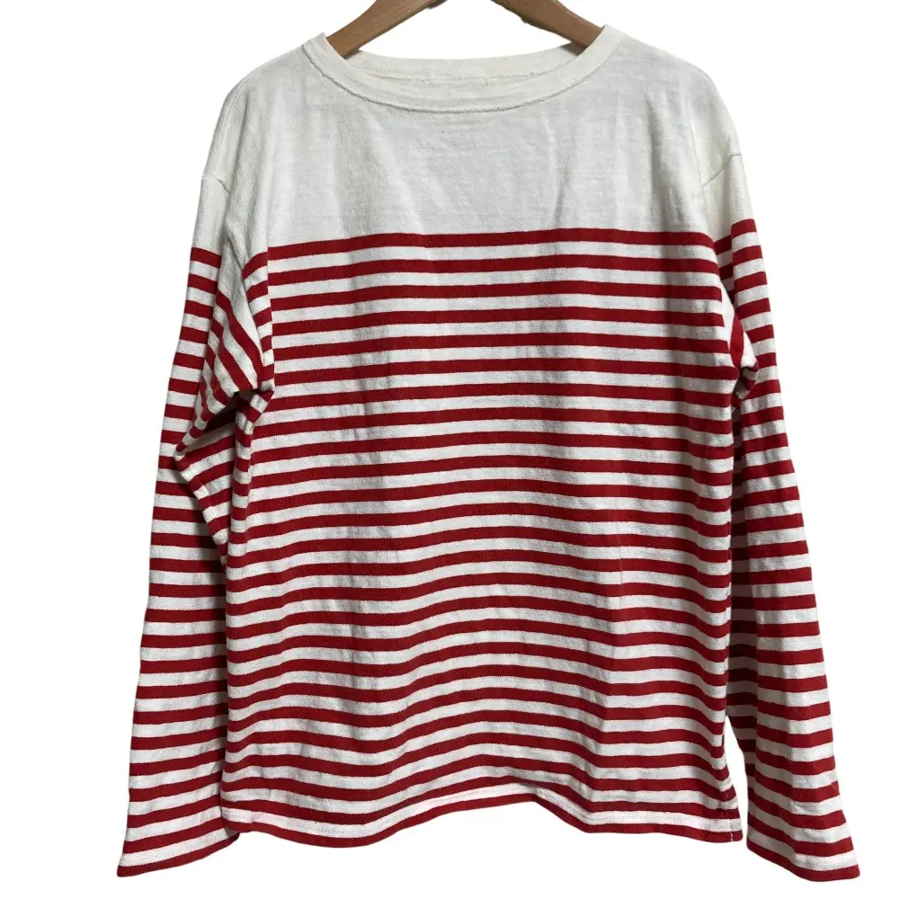 45R フォーティーファイブアール 天竺908バスクTシャツ 長袖 カットソー 8027002 サイズ2 レッド ホワイト