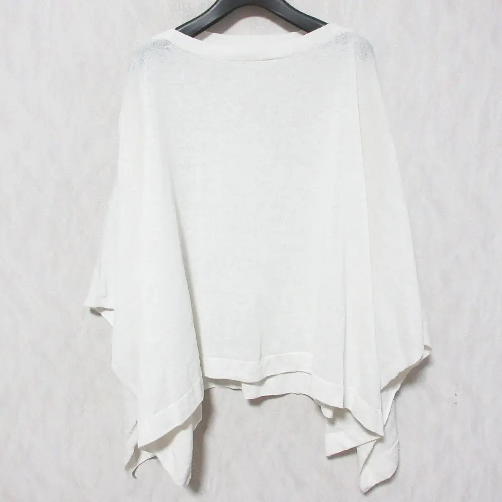 45R フォーティファイブアール ギマKNIT NO SLEEVE TOP ニットカットソー 5048044 サイズ0 アイボリー