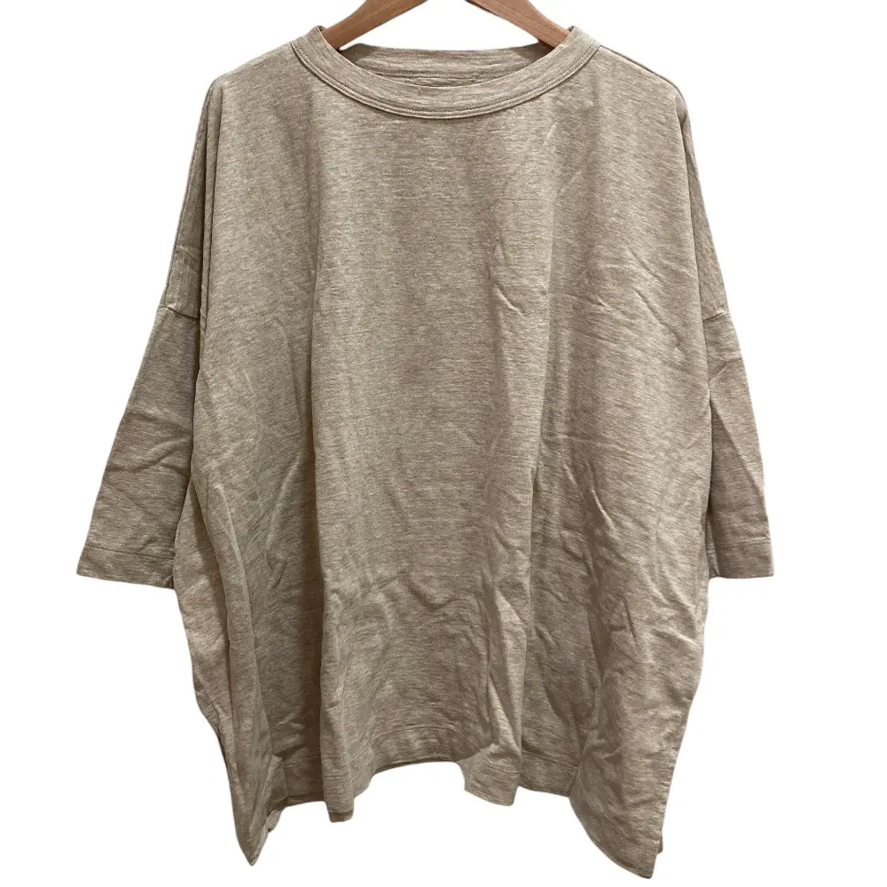 45R フォーティファイブアール サイドスリット ワイドカットソー Tシャツ ベージュ