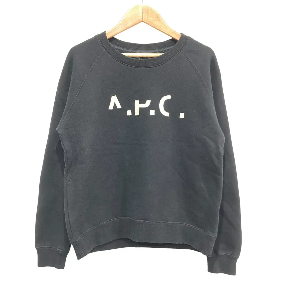 A.P.C. アーペーセー ロゴ スウェット トレーナー S ブラック