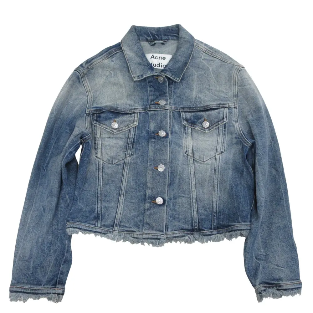 Acne Studios アクネストゥディオズ フリンジ デニムジャケット Gジャン 34 インディゴ