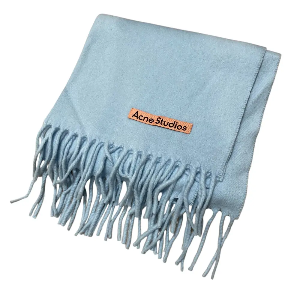 Acne Studios アクネストゥディオズ フリンジ ロングマフラー CA0210 ブルー