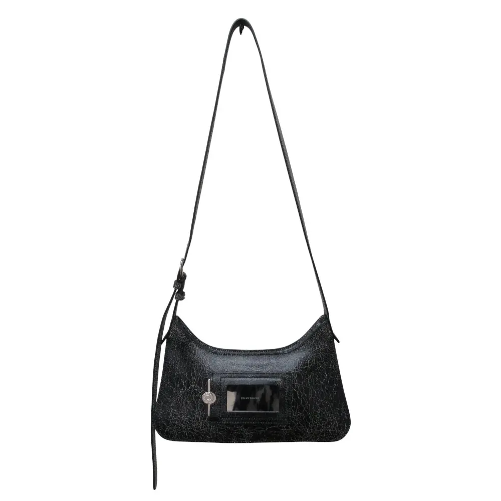 Acne Studios アクネストゥディオズ プラット レザー ミニショルダーバッグ ブラック