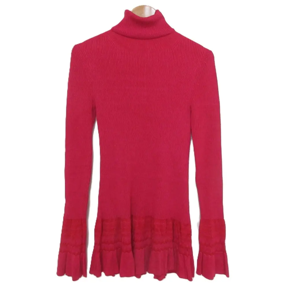 ADEAM アディアム RIBBED TURTLENECK KNIT TOP 長袖 タートルネック ニット セーター 40411 0 フーシャピンク