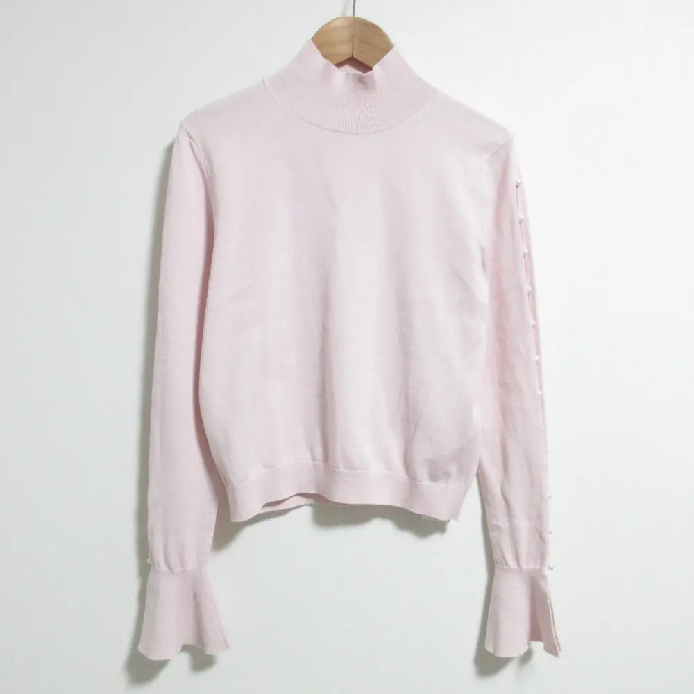 ADEAM アディアム 25年新色 ACACIA  TURTLENECK ニットトップス 42525 XSサイズ ピンク
