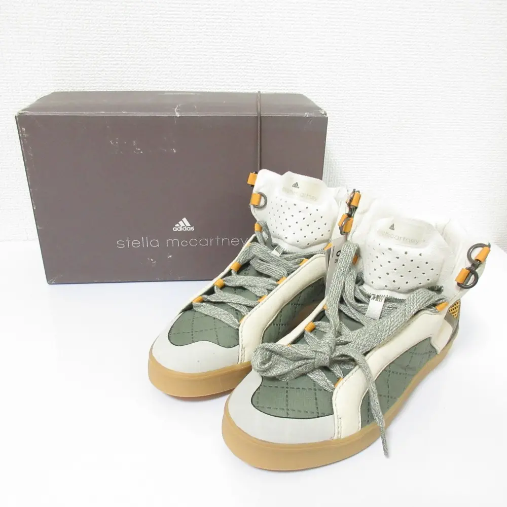 adidas by Stella McCartney アディダスバイステラマッカートニー ハイカット スニーカー M29782 23.5cm グレー カーキの買取実績【2026年1月買取】
