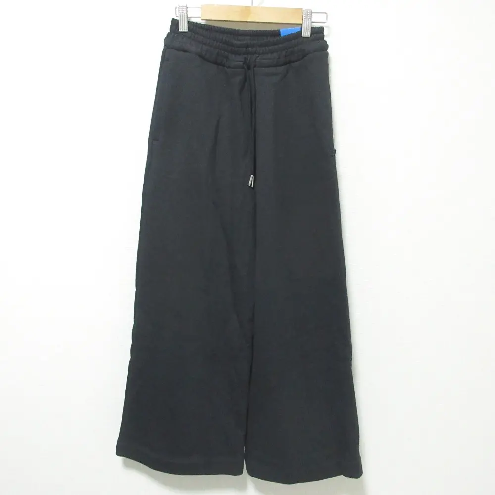 adidas Originals アディダスオリジナルス WIDE LEG PANTS ルーズフィット イージー ワイド スウェットパンツ HC7080 S ブラック