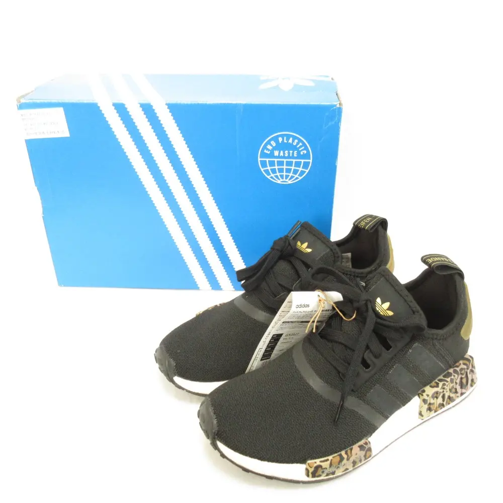 adidas Originals アディダスオリジナルス NMD R1 W レオパード柄 ローカット スニーカー GX2027 サイズ23.5cm ブラック