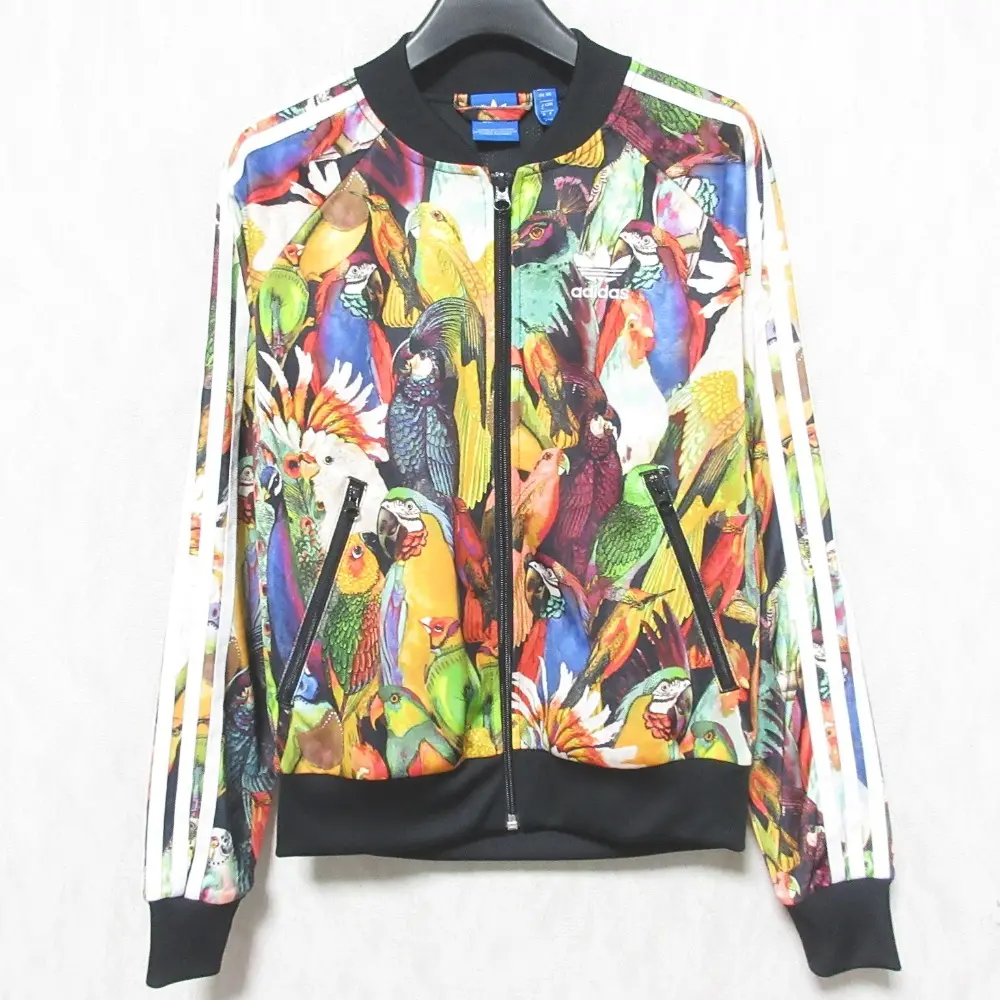 adidas Originals アディダス×ファームカンパニー コラボ バードプリント トレフォイルロゴ トラックジャケット BR5155 S