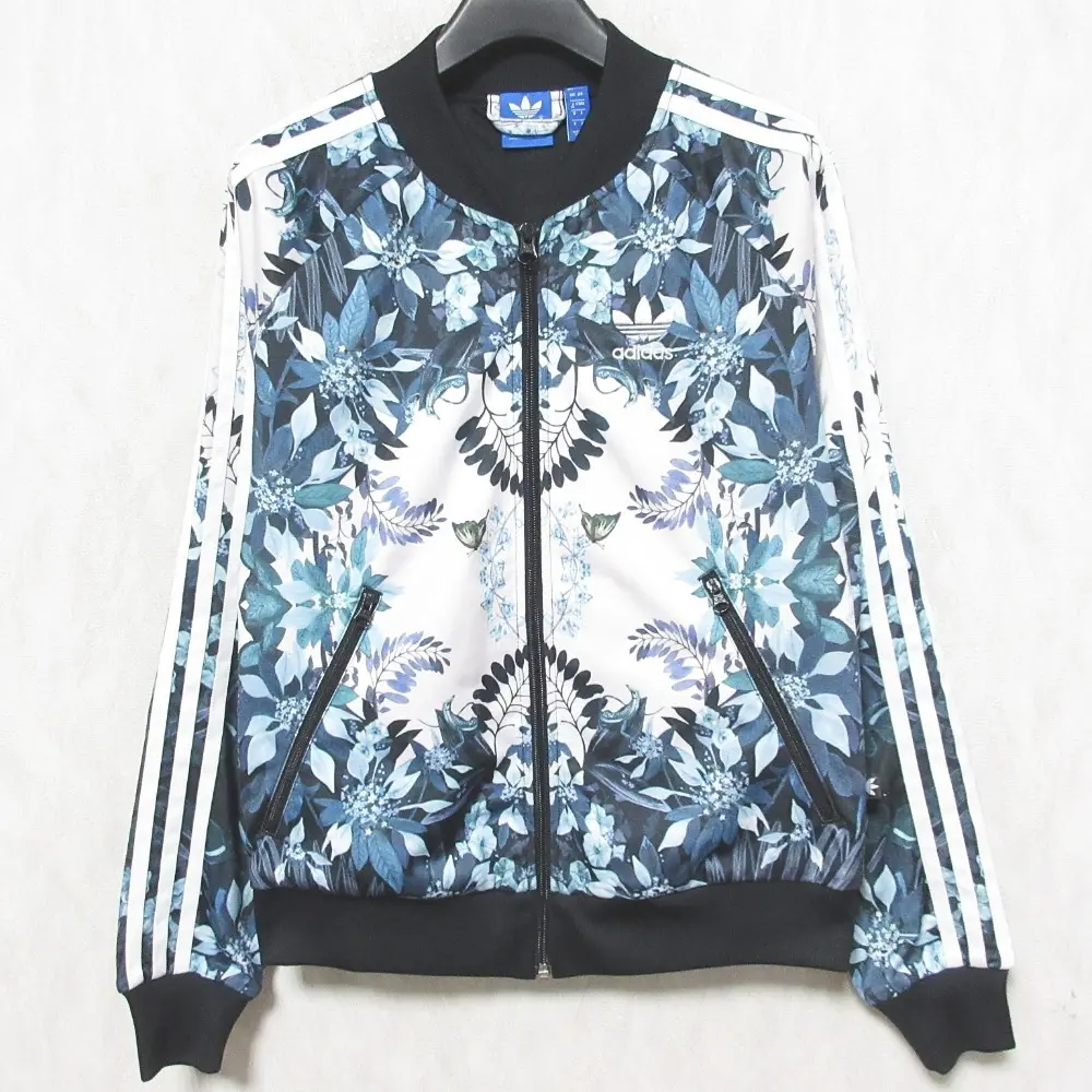 adidas Originals アディダス Romantic Woods Track Top 総柄 トレフォイルロゴ トラックジャケット ブルゾン AB1991 M ブルー系