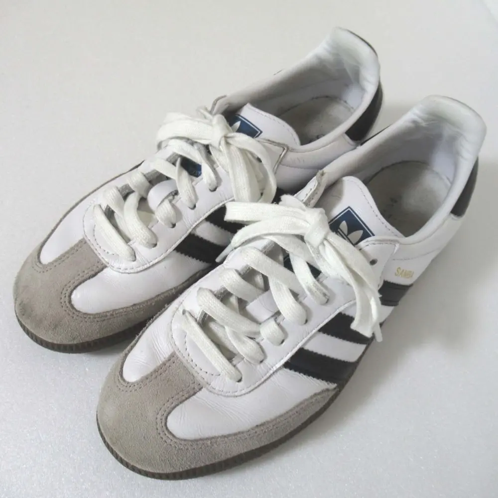 adidas アディダスオリジナルス Samba OG サンバ OG ローカット レザースニーカー B75806 23.5cm ホワイト×ブラック