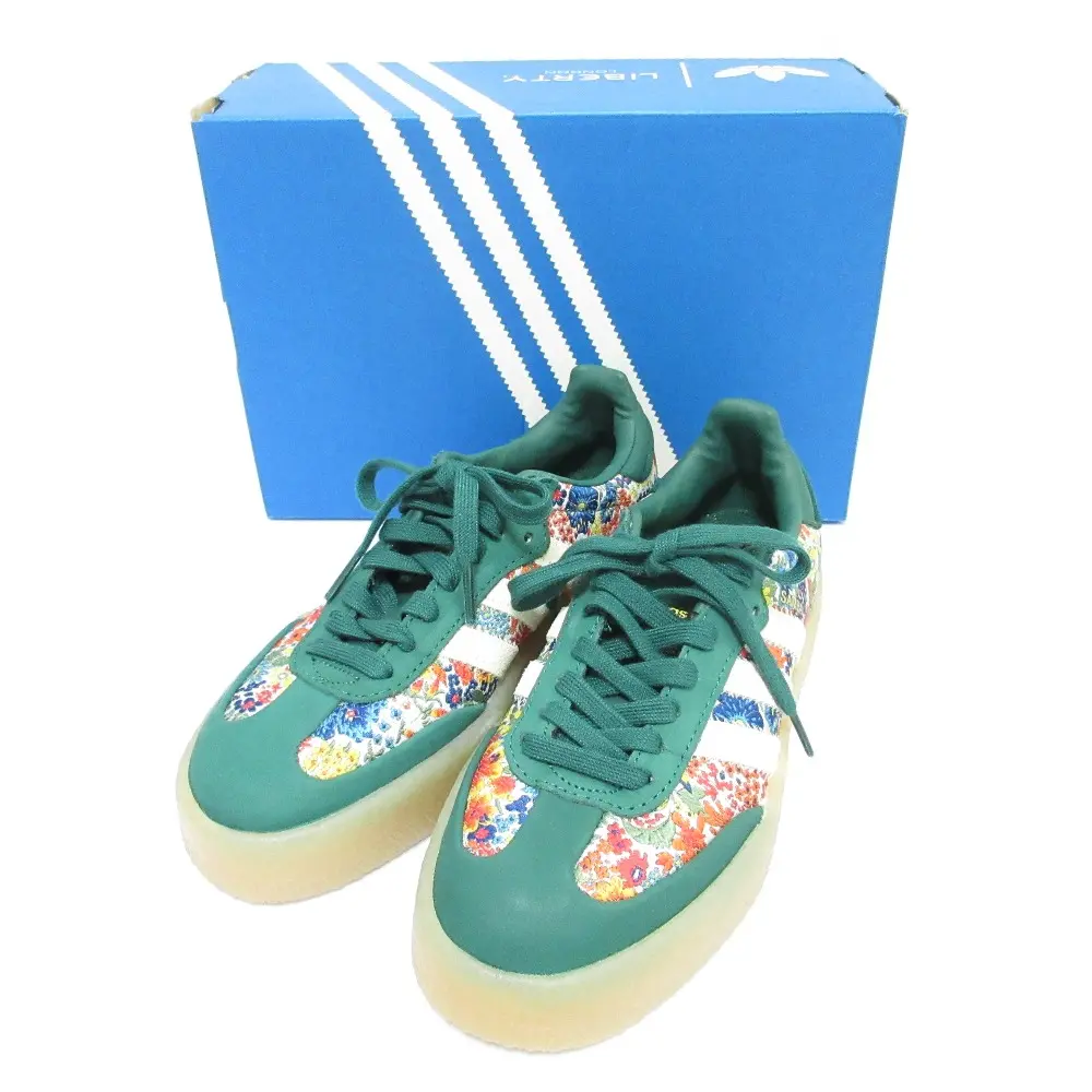 adidas Originals アディダスオリジナルス Sambae リバティロンドン スニーカー サイズ23cm グリーン