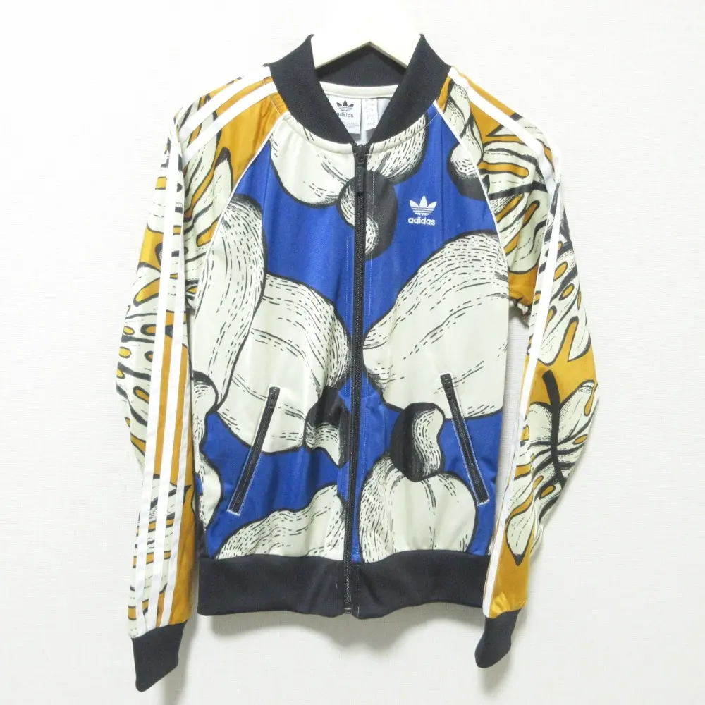 adidas Originals アディダス ×ファームカンパニー コラボ SST TRACK TOP トラックジャケット ブルゾン DH3053 S ブルー×イエロー