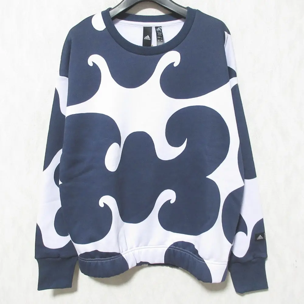 22AW adidas × marimekko アディダス マリメッコ コラボ JOKERI プルオーバー スウエットシャツ HS6725 S ネイビー系