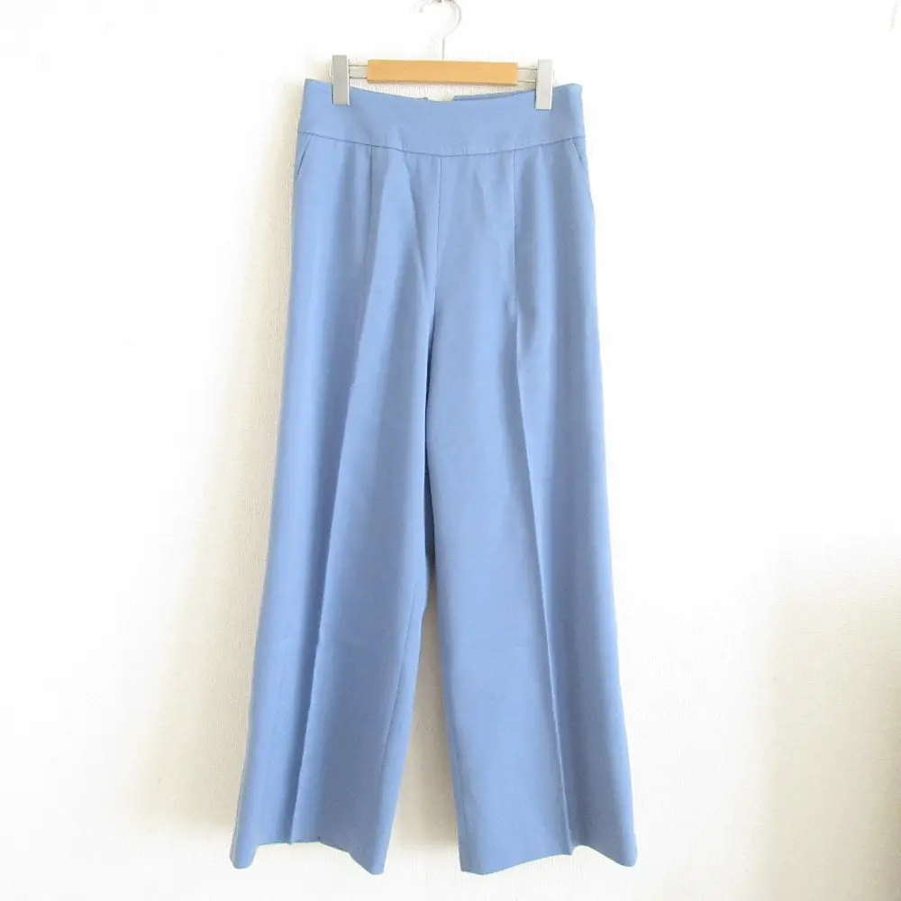 ADORE アドーア ステープルボトムパンツ ハイウエスト セミワイド スラックス 531-0230970 38 ブルー