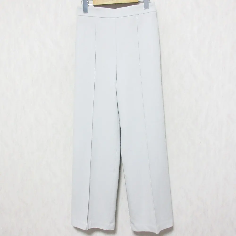 ADORE アドーア ミドルスムースパンツ イージー ワイド ストレート スラックス 531-1230019 36 ライトグレー