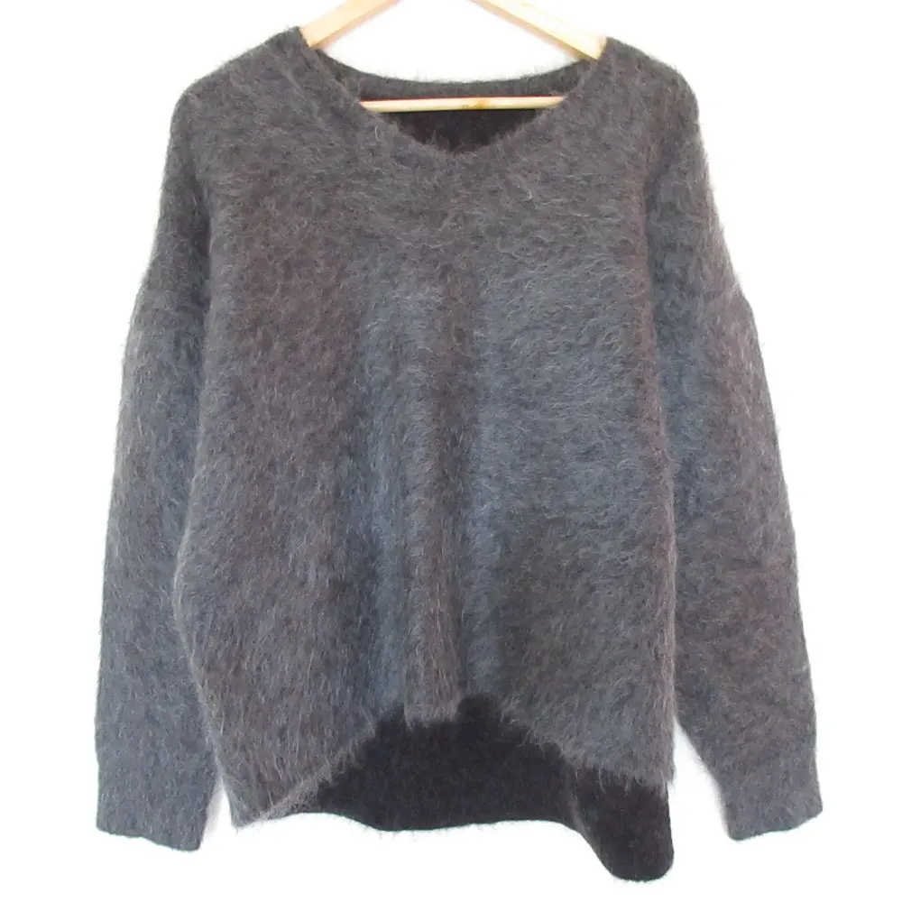 22AW ADORE アドーア モヘアニットトップス Vネック プルオーバー セーター 5312270019 38 チャコールグレー