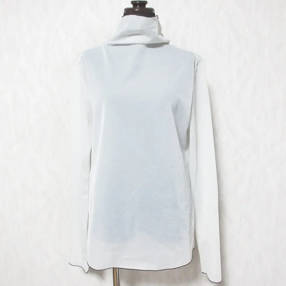 24SS ADORE アドーア シアージャージータートルカットソー 531-4160021 サイズ38 ライトグレー