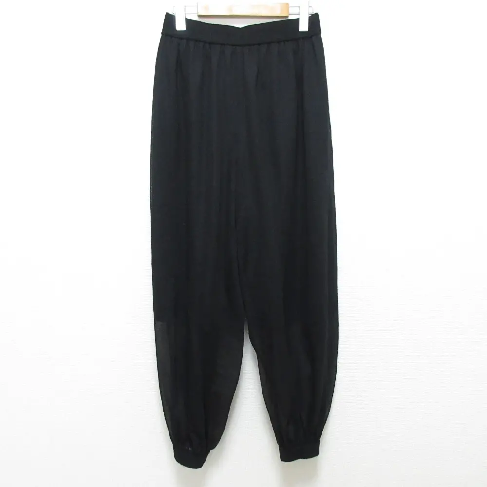25SS ADORE アドーア ドライタッチシアーニットパンツ 531-5173222 サイズ38 ブラック