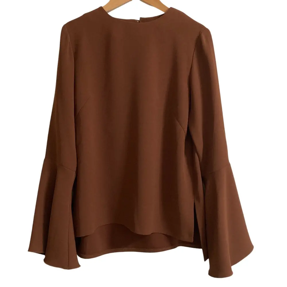 アドーア　ADORE ブラウス　新品未使用　サイズ38 ADORE アドーア ベルスリーブ ブラウス サイズ38 ブラウンの買取相場
