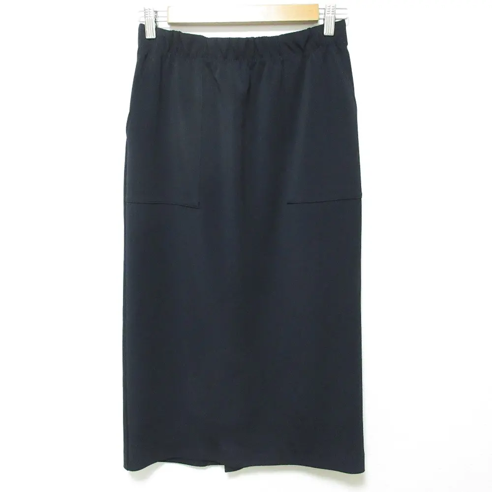 23AW ADORE アドーア マットストレッチ ダンボールスカート ロングスカート サイズ38 ネイビー
