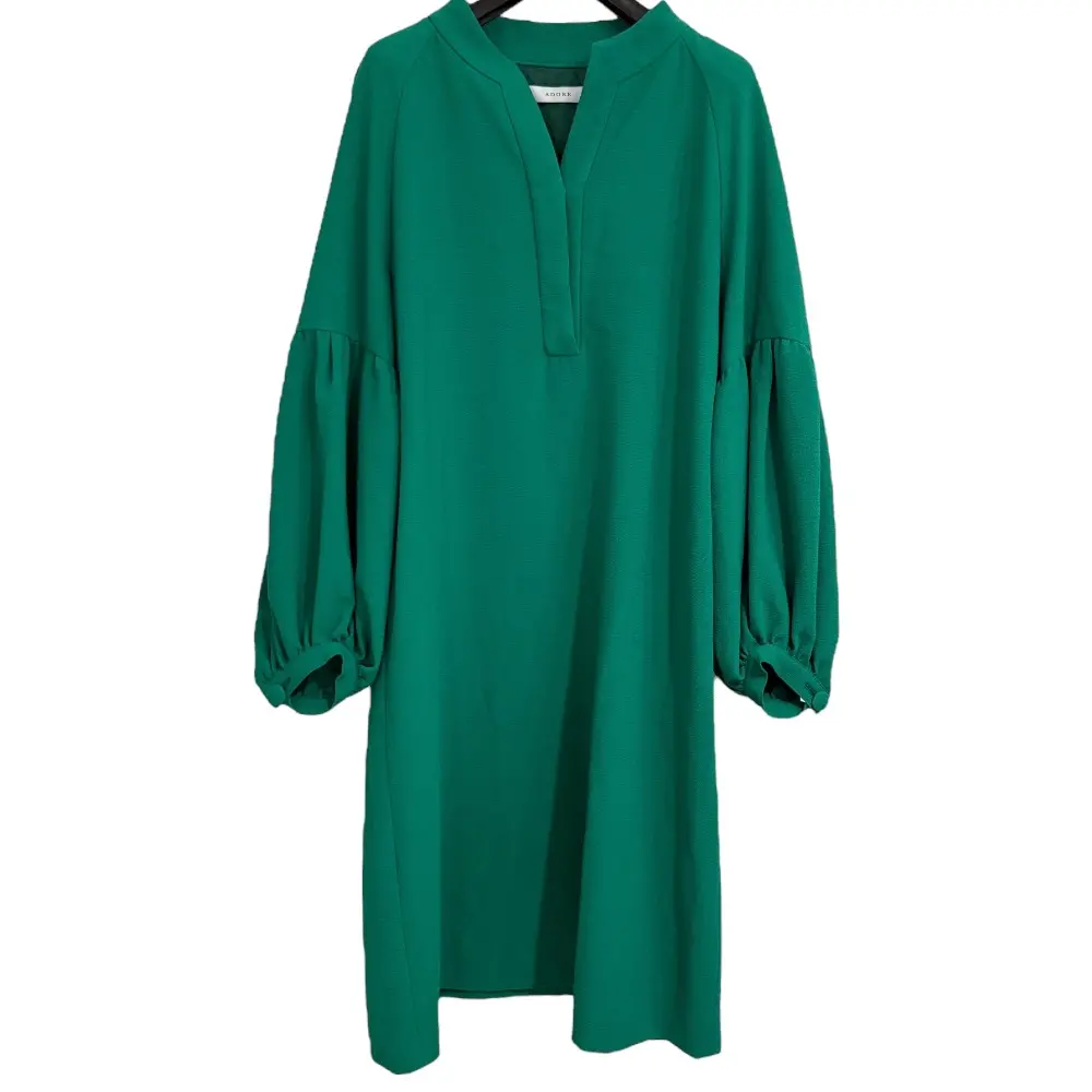 ADORE アドーア ライトアムンゼンワンピース 長袖 ミディドレス サイズ38 グリーン