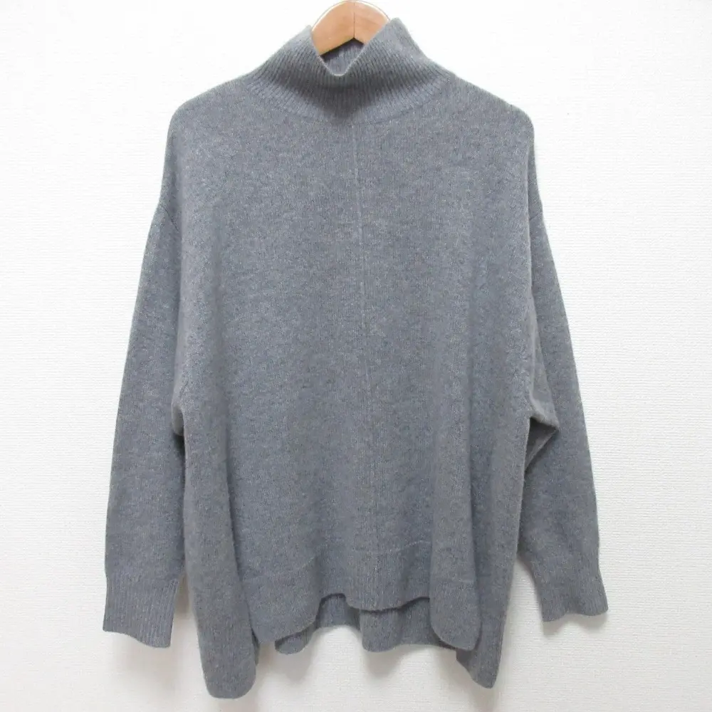 22AW ADORE アドーア ピュアカシミヤ ハイネック ニットセーター サイズ38 グレー