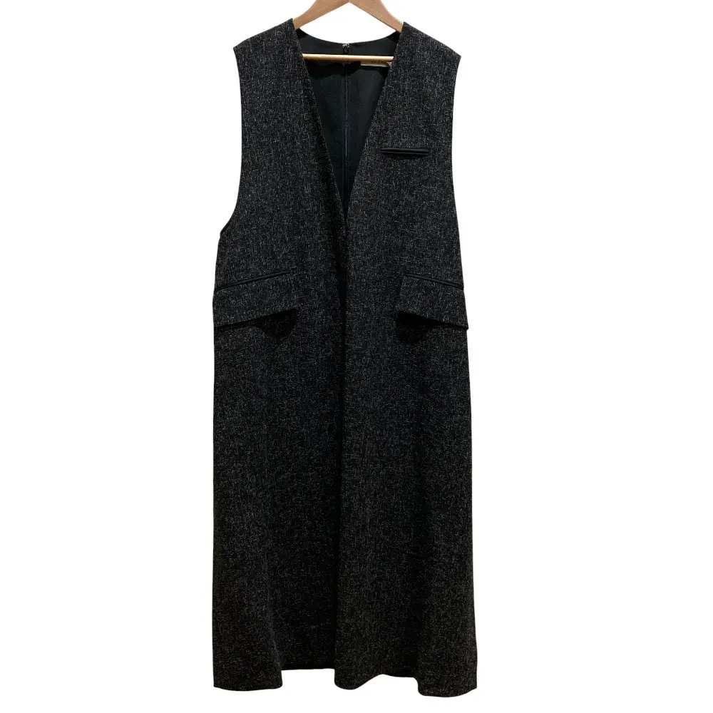 23AW ADORE アドーア ノースリーブ ファインツイードワンピース サイズ38 ダークグレー