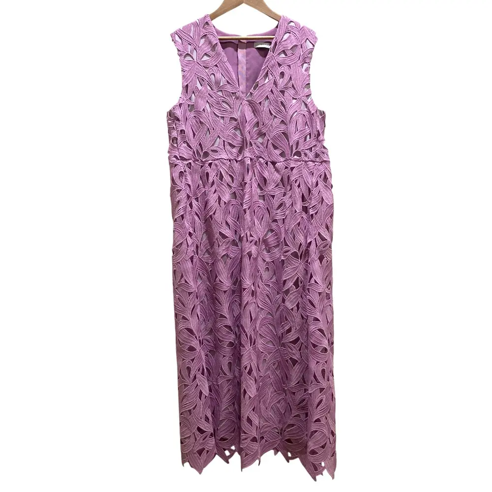 22AW ADORE アドーア モダンリーフ ノースリーブ レースワンピース 531-2240908 size36 ピンク