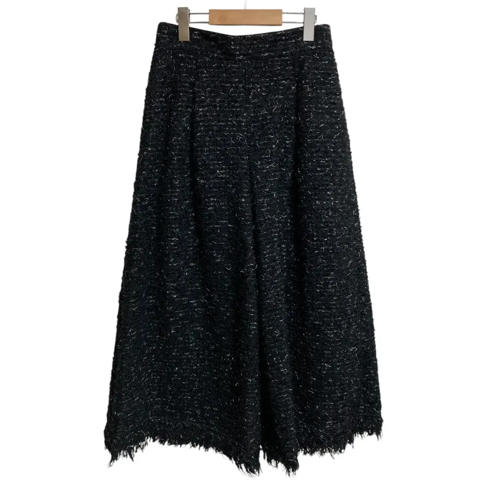 25SS ADORE アドーア ファンシーツイード ワイドパンツ 531-5130001 サイズ36 ブラック