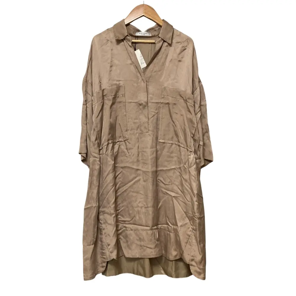ADORE アドーア リネンブレンド ロングシャツワンピース サイズ36 ベージュ
