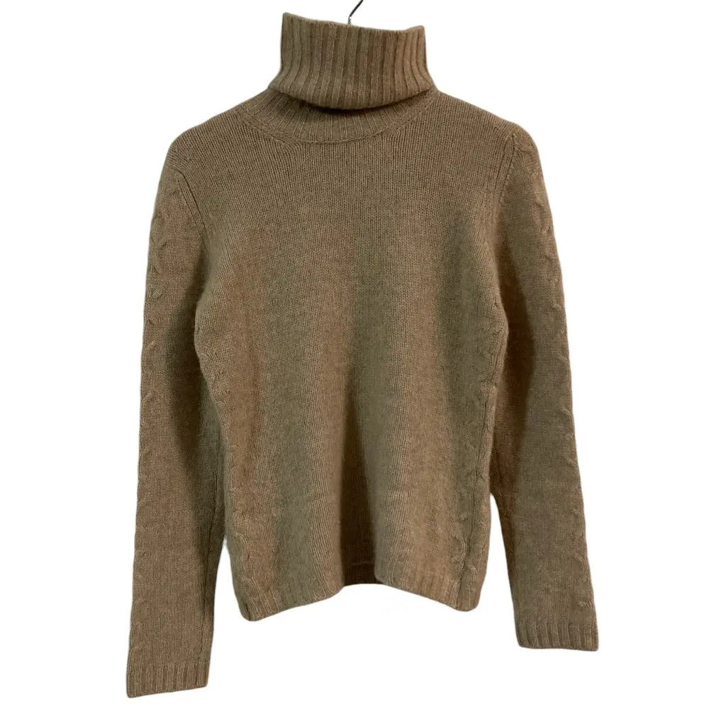 AGNONA アニオナ ピュアカシミヤ タートルネックニット サイズ42 モカベージュ