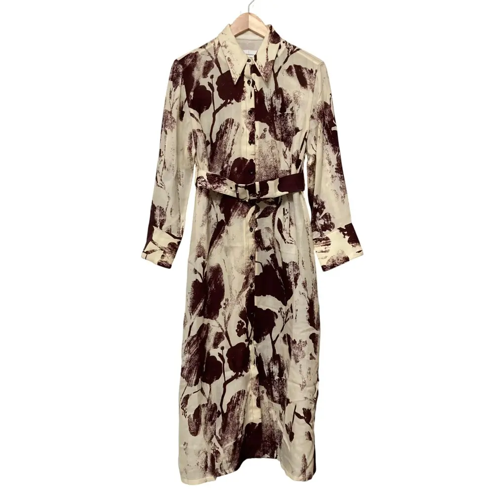 AKIRANAKA アキラナカ ガーゼシャツドレス ワンピース ボルドー 