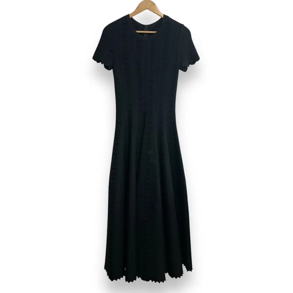 ALAIA アライア ストレッチ 半袖 マキシ丈 ニット ロングワンピース 40