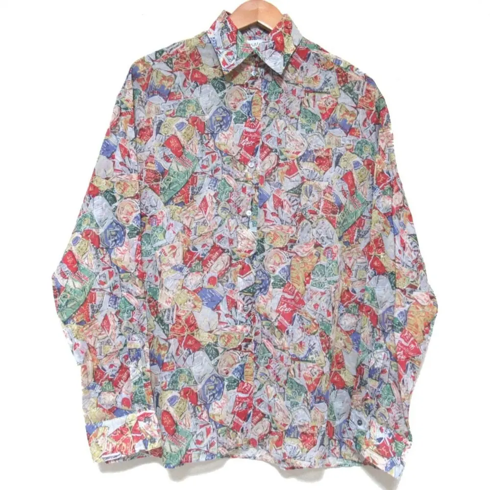 ALAIA アライア セザールコラボ 総柄 長袖 シアー ブラウス シャツ 9C9C775RT268 CM10 36サイズ マルチカラー