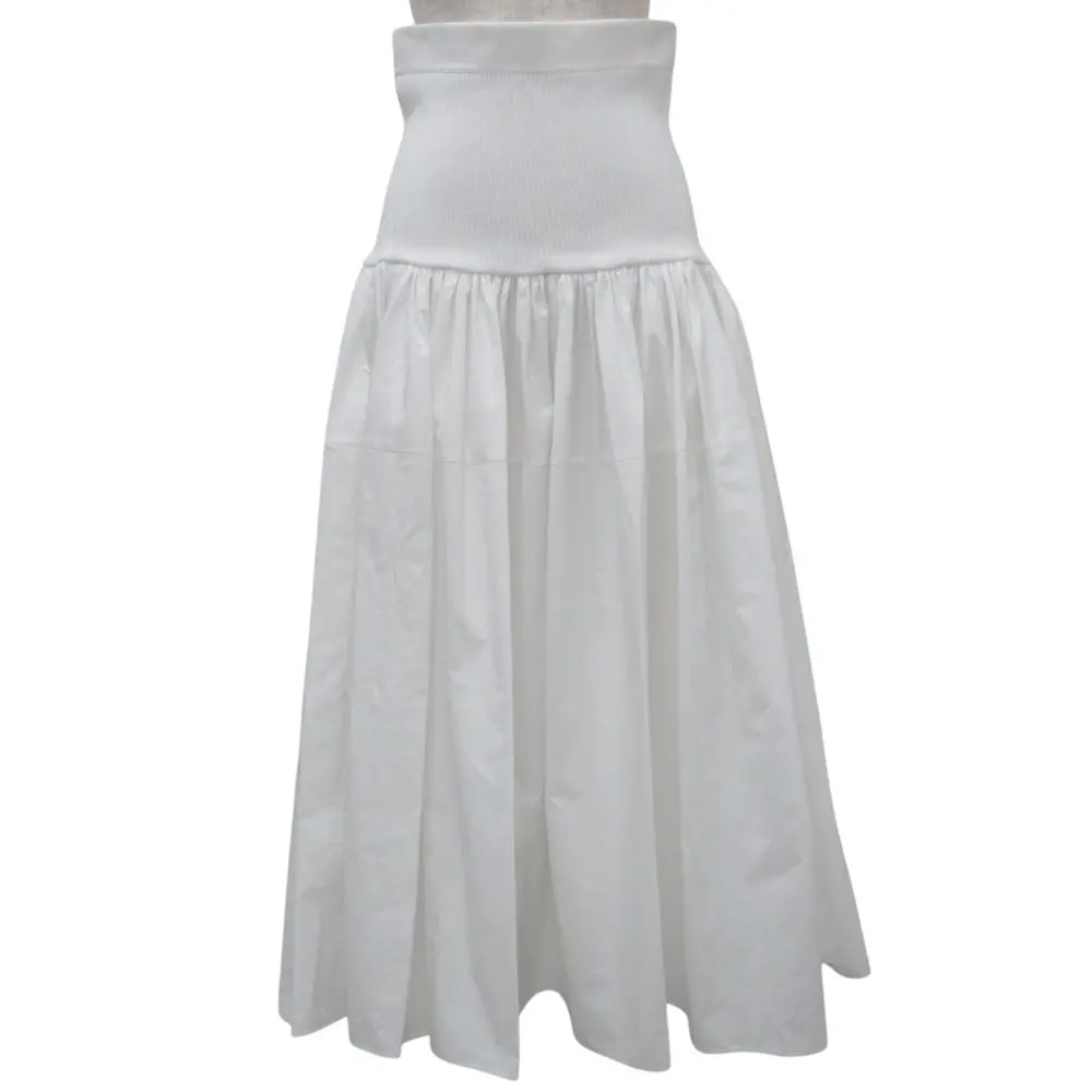 Alexander McQUEEN アレキサンダーマックイーン 2021年モデル 2way ハイウエストスカート ベアトップ ドレス 38 ホワイト