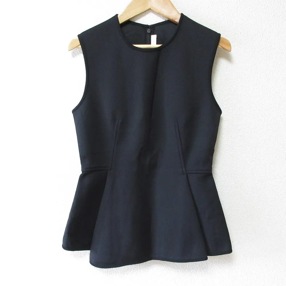 Alexander Wang アレキサンダーワン ストレッチ ノースリーブ プルオーバー ペプラム ブラウス サイズ0 ブラック