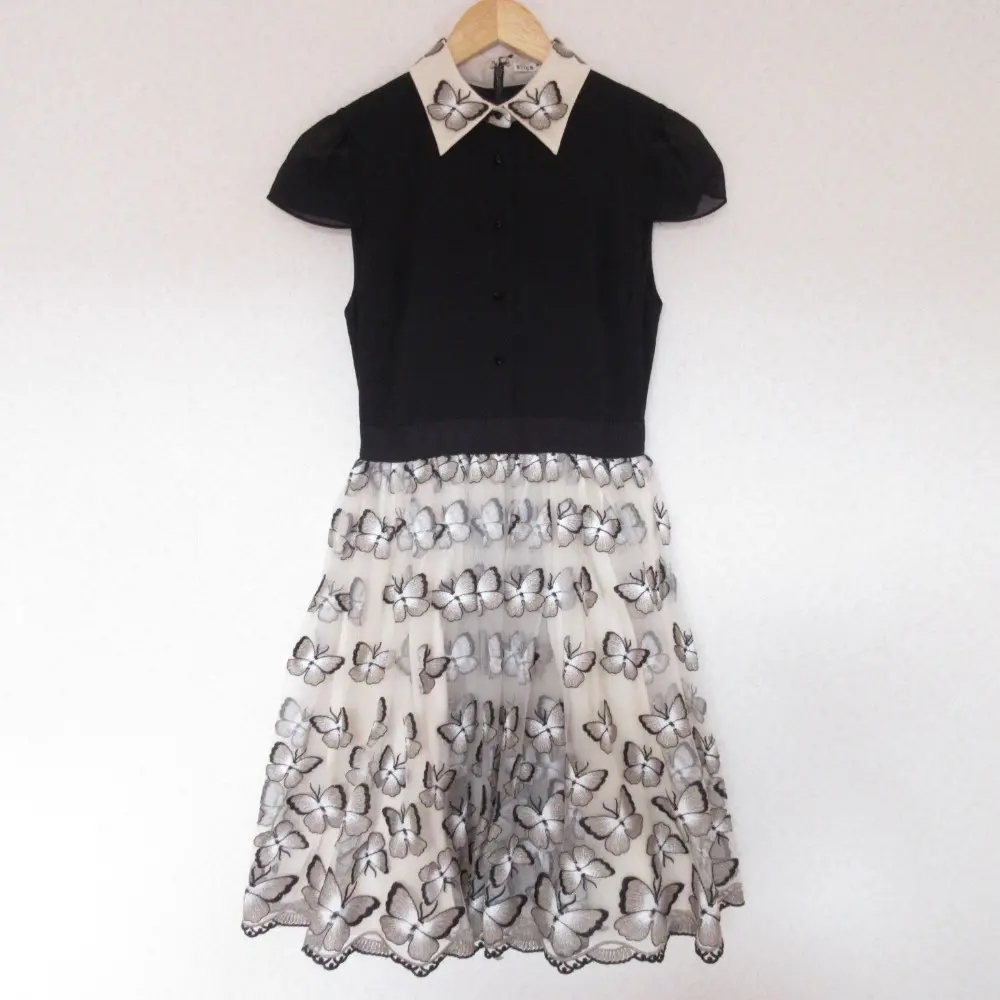 Alice+Olivia アリスオリビア Nakia Embroidered Lace Dress 半袖 エン