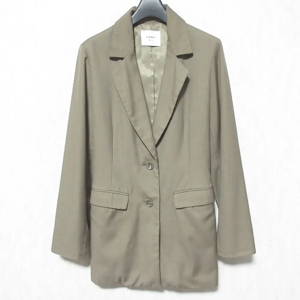 21AW AMERI アメリ WAIST SHAPE TAILORED JACKET シングル テーラードジャケット 01120640030 S ブラウン