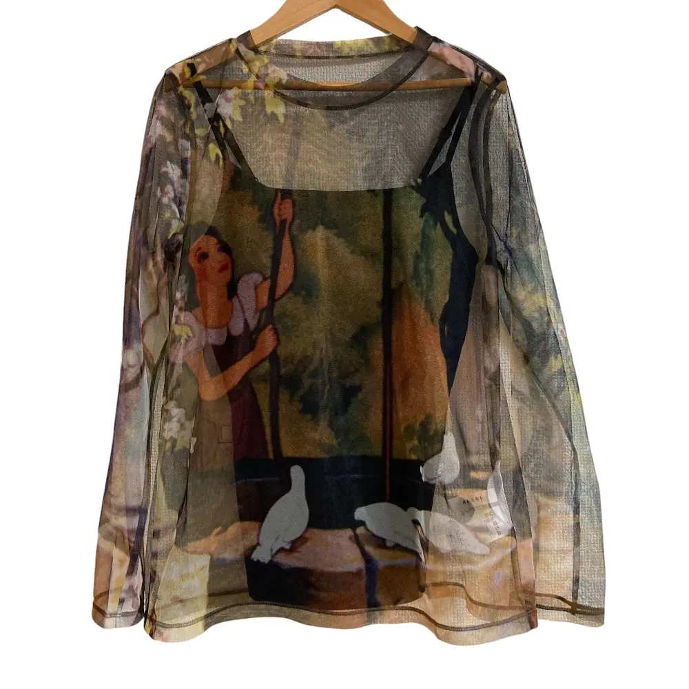 AMERI アメリ ディズニーコラボ Snow White 白雪姫 SHEER TOP シアーカットソー Mサイズ マルチカラー