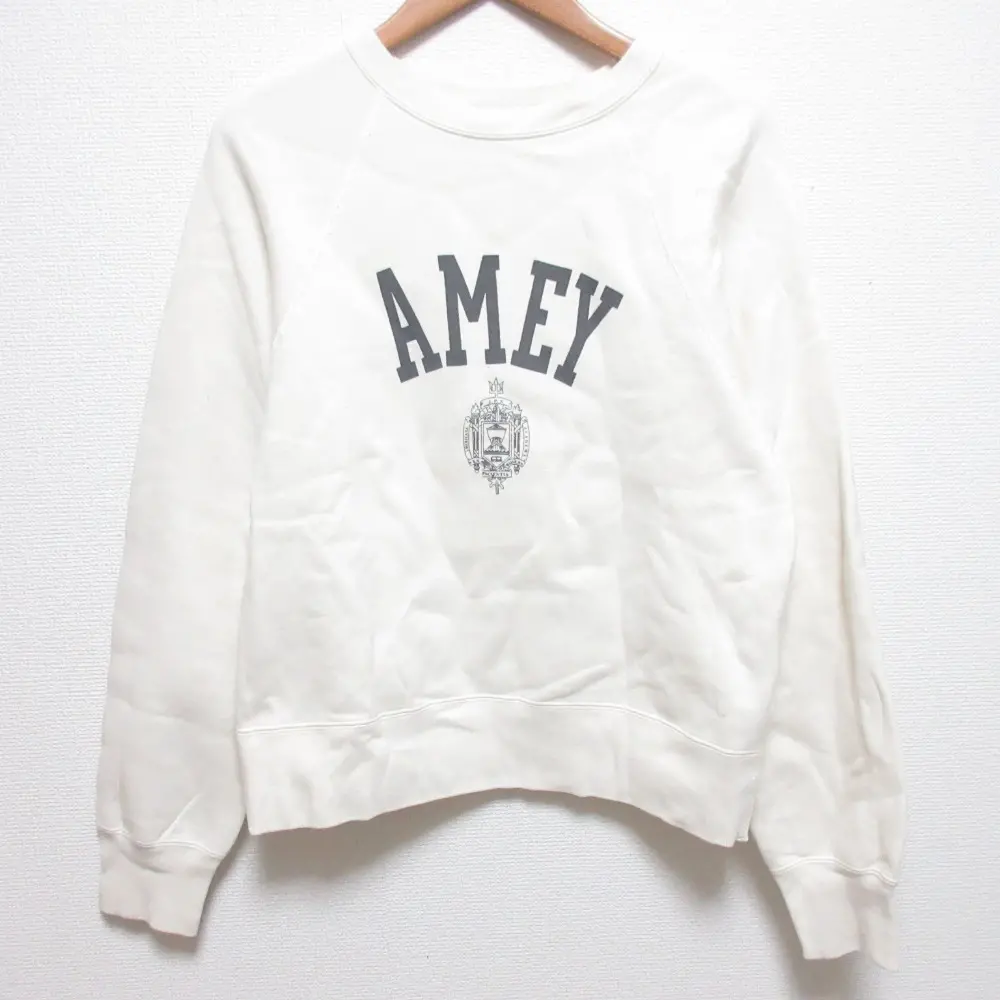 AMERICANA アメリカーナ ×MICA&DEAL マイカ＆ディール コラボ AMEY ロゴプリント プルオーバー スウェット トレーナー ホワイト