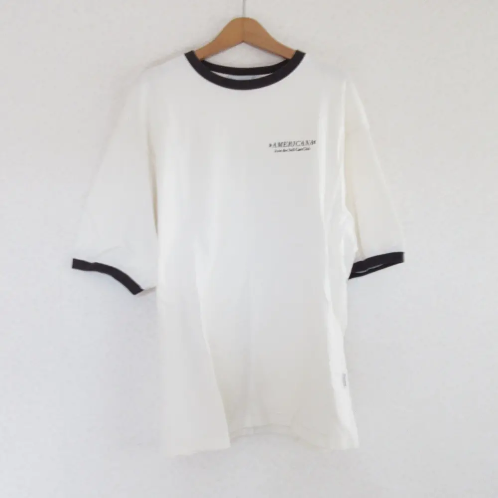 22SS Americana アメリカーナ ジーンズファクトリー 別注  ビッグシルエット バックプリントTシャツ カットソー オフホワイト