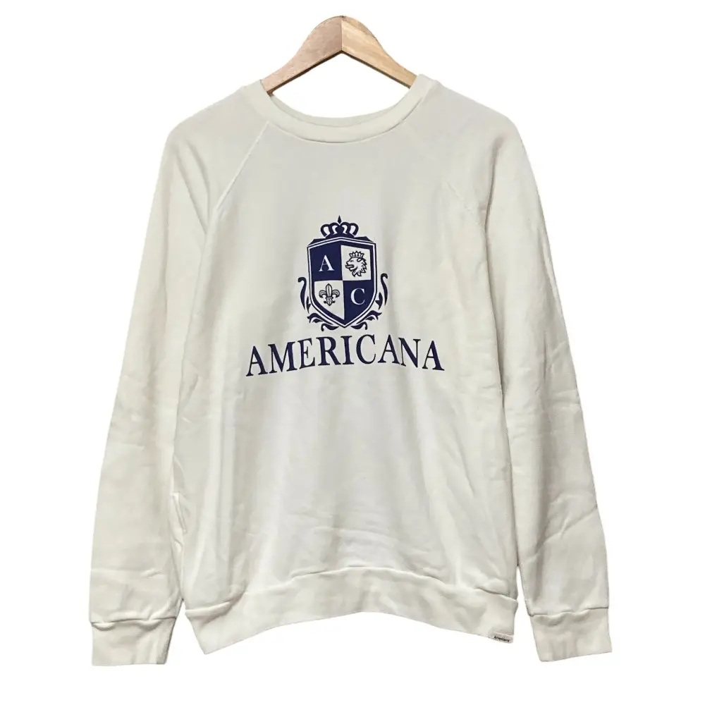 Americana アメリカーナ エンブレムロゴ スウェット トレーナー M ホワイト
