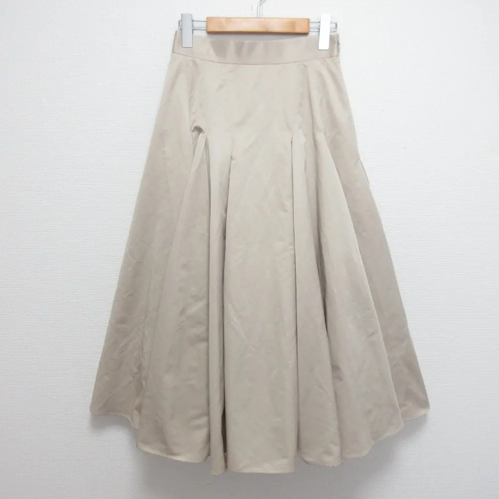 24SS ANAYI アナイ エコナットツイルイレギュラーフレア スカート サイズ36 ベージュ